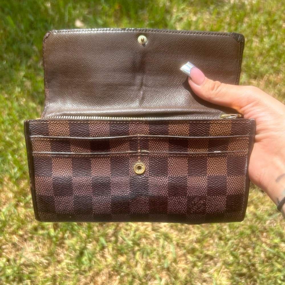 Vintage Louis Vuitton Brown Checkered Clutch